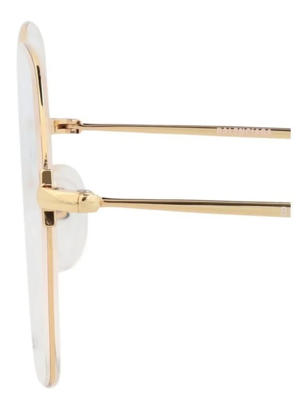 New Balenciaga Unisex Round/Oval Gold Gold Transparent Fashion Designer Eyeglass